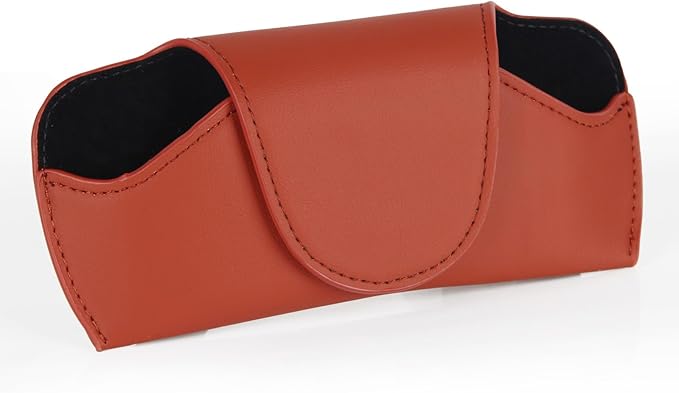 Magnetic Sunglass Holder for Car Visor Clip, Visor Accessories Eyeglasses Holder, Leather Glasses Storage Case