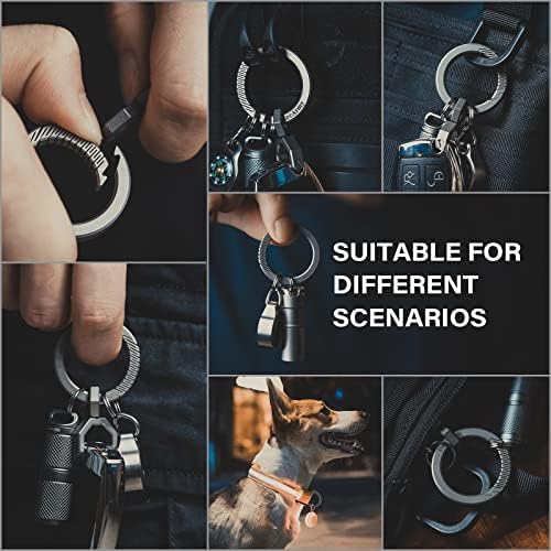 MecArmy Titanium 3pcs/4pcs/7pcs/18pcs Key Rings Keychain Large Small Split Rings