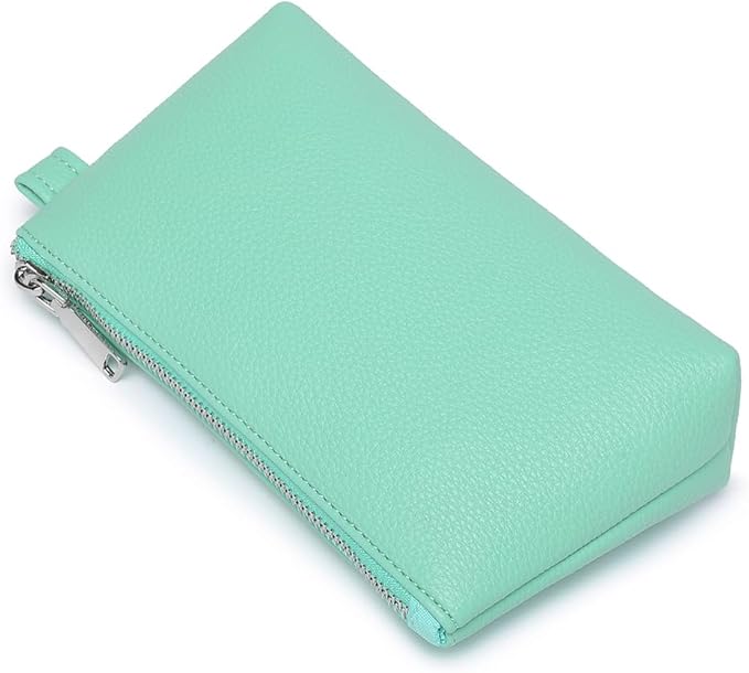 PU Leather Makeup Simple and Convenient Handbag Small Exquisite Storage Bag (PU/Light Green)