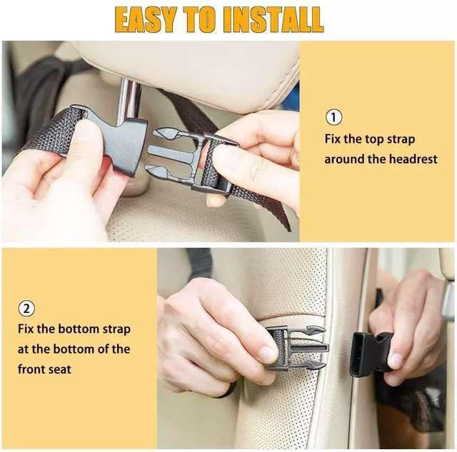 2 Pack Car Backseat Organizer,Kick Mats Back Seat Protector with Touch Screen Tablet Holder,Travel Accessories with 9 Storage Waterproof Pockets