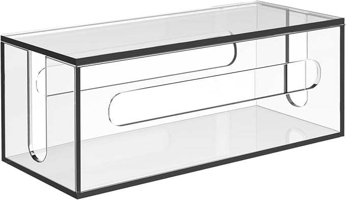 Cable Management Box Acrylic Cord Organizer Box Power Strip Storage Box to Hide Wires, Clear