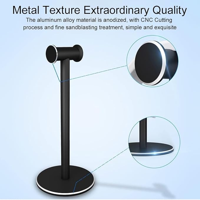 DREWCHAN Headphone Stand Metal Headphone Holder for AirPods Max,Bose, Beats,Sony etc (Black)