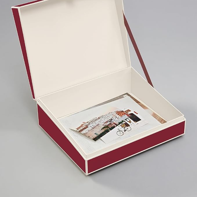 Semikolon - Document Storage Box for A4 Sized Documents, Burgundy