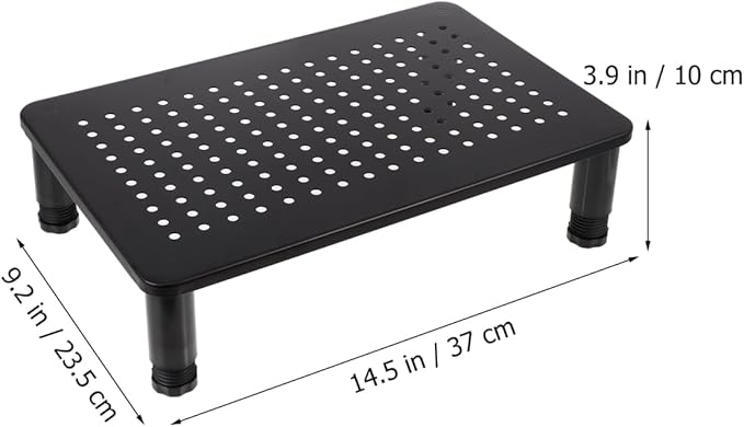 Operitacx Adjustable Monitor Desk Stand Riser with 3-Level Height Settings and Storage Space for Computer Screens up to 22 Lbs Compatible with Pc Gaming Desk Accessories and Dual Monitor Setups