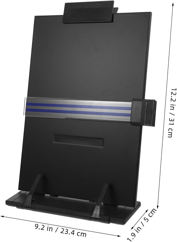 Tofficu Adjustable Document Holder Portable Reading Stand for Desk Lightweight Paper Holder for Comfortable Reading Posture for Home and Office Use