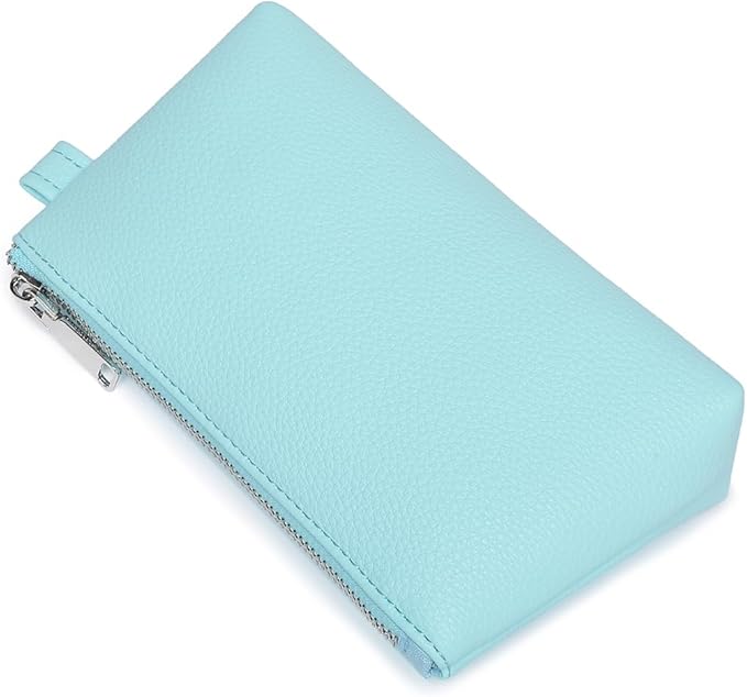 PU Leather Makeup Simple and Convenient Handbag Small Exquisite Storage Bag (PU/Clear Water Blue)