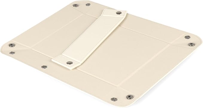 Londo Leather Tray Organizer - Practical Lightweight Water Resistant Computer Table Desk Storage Box for Wallets, Watches, Keys, Coins, Cell Phones and Office Equipment