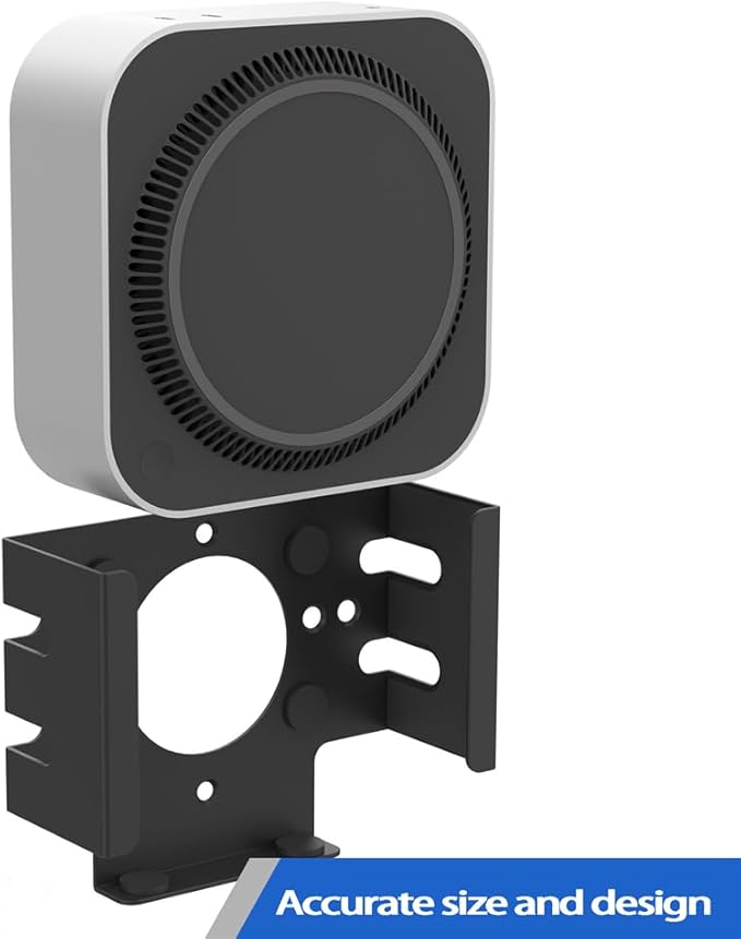 Under Desk Mount Metal Stand for Mac mini M4/M4 Pro 2024, Space Saving Storage Bracket Case Protector Holder with Screws for VESA Connection Bracket for Mini M4/M4 Pro Wall Mount
