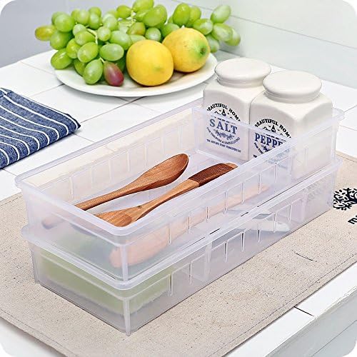 Chris.W Desk Drawer Organizer Tray with Adjustable Dividers, Multi-Drawers for Makeups, Utensil, Pens, Flatware and Junks - Set of 4 (2 Large + 2 Small),13.8 Inch Length