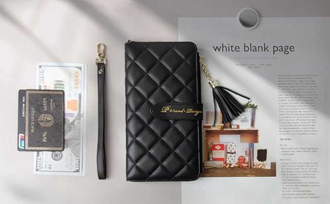 Passport Holder for Travel,Leather Passport Wallet,Travel Document Organizer with AirTag Slot,RFID Blocking With Credit Cards Case,Zippered Coins Pocket and Cash Slot for Women Men