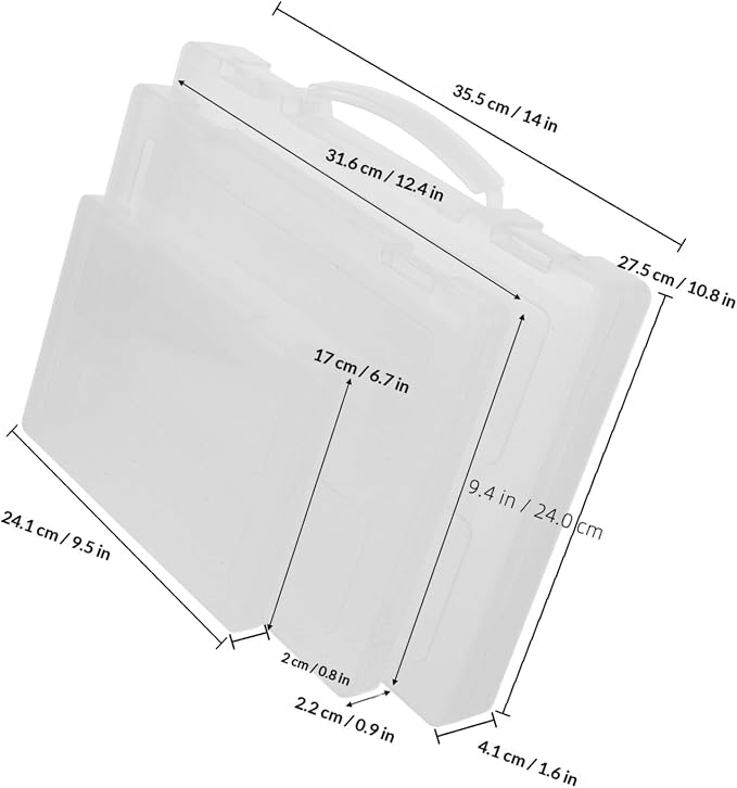 3pcs Plastic File Storage Box Set with Lids, A4 A5 Document Organizer, Stackable Desktop Photo and Office File Holder for Home and School