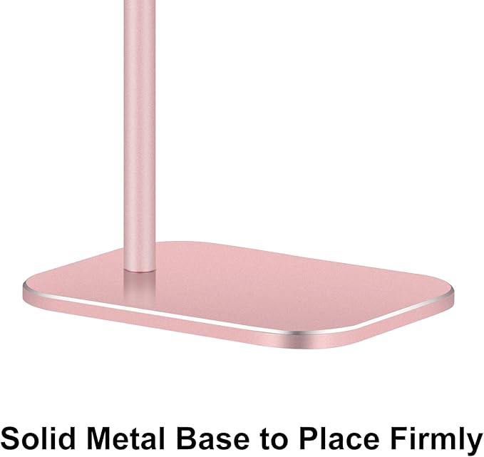 Headphone Stand Aluminum, Headset Holder with Solid Metal Base for Desk, Compatible with Most Headphones (Rose Gold)