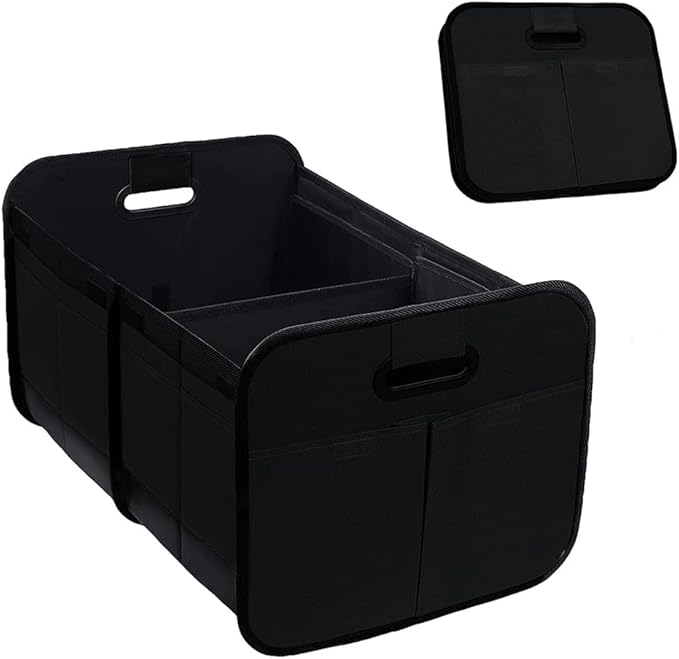 AICEL Car Trunk Organizer, Collapsible Waterproof Premium Oxford Cargo Storage, Multi-Compartment Foldable Trunk Groceries Organizer, Auto Accessories Universal for SUV Truck Sedan
