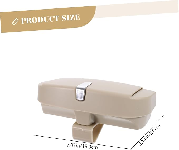 SHERCHPRY 1Pc Multifunctional Vehicle Sunglasses Storage Case Beige Eyewear Clip for Car Visor Durable Art Eyeglasses Holder for Organizing Sunglasses and Accessories