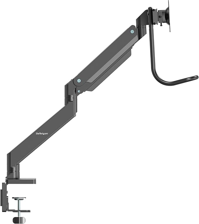 StarTech.com Desk Mount Dual Monitor Arm with USB & Audio - Slim Adjustable Dual Monitor VESA Mount for up to 32" (17.6lb/8kg) Displays - Ergonomic Articulating - C-Clamp/Grommet (ARMSLIMDUAL2USB3)