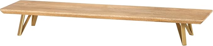 Anji Mountain Monitor Stand - Desktop Organizer & Laptop Riser, Ergonomic Monitor Riser, Space-Saving Monitor Stand for Desk, Durable Construction, Easy Assembly, Ideal for Home & Office,Natural