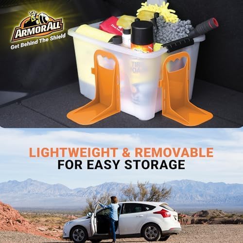 Armor All Trunk Cargo Blocks, Cargo Dividers, Trunk Dividers, Hook & Loop Trunk Organizer Blocks to Hold Cargo in Place, Cargo Containment System for Cars, Trucks, SUVs, Vans, 4 Pieces