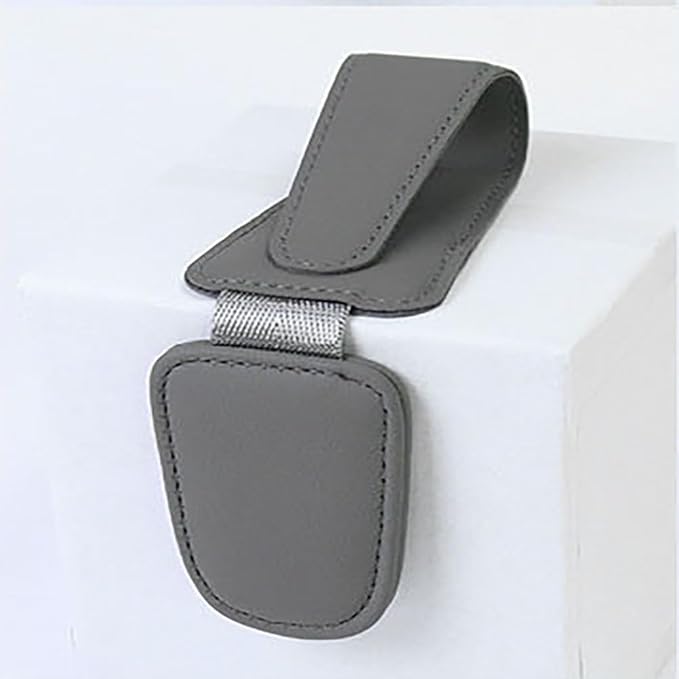 Car Sunglasses Holder for Subaru BRZ Premium 2012-2025, Eyeglass Clip, Sunglasses Hanger Mount for Automotive Sun Visor, Magnetic Leather Glasses Holder,Grey