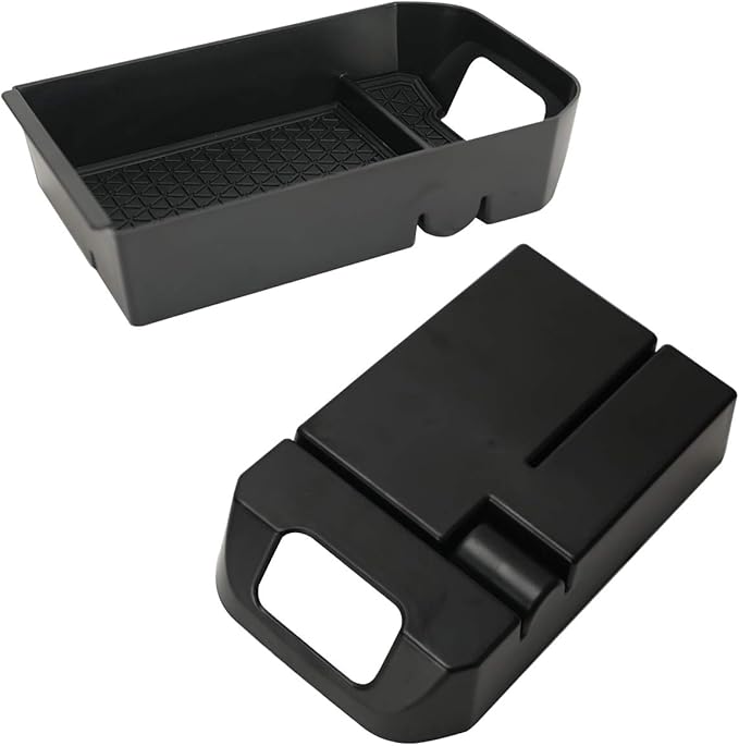 D-Lumina RAV-4 Center Console Organizer - Compatible with Toyota RAV4 2019 2020 2021 2022 2023 2024 2025 - Armrest Secondary Storage Tray, w/Black Anti-Dust Mats