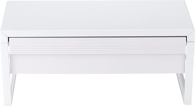 LIHIT LAB Desktop Stand with Drawer, 9.8 x 15.4 x 6.3 Inches, White (A7342-0)