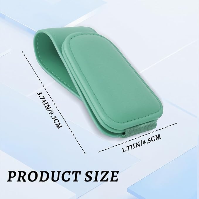 Sunglass Holder for Car, Car Sunglass Holder, Magnetic Leather Sunglasses Holder and Ticket Card Clip, Auto Multi-Functional Sun Visor Eyeglass Holders for SUV Pickup Truck (Neilan)