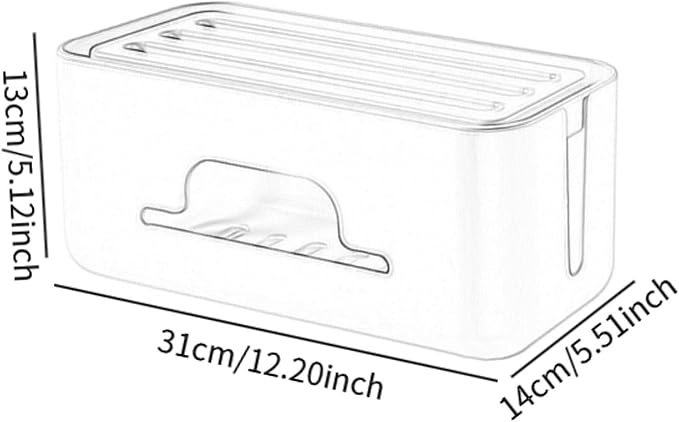Cable Management Box, Sturdy And Practical, Cable Organizer, Case for Desktop Power Strips, Power Strips, Gray