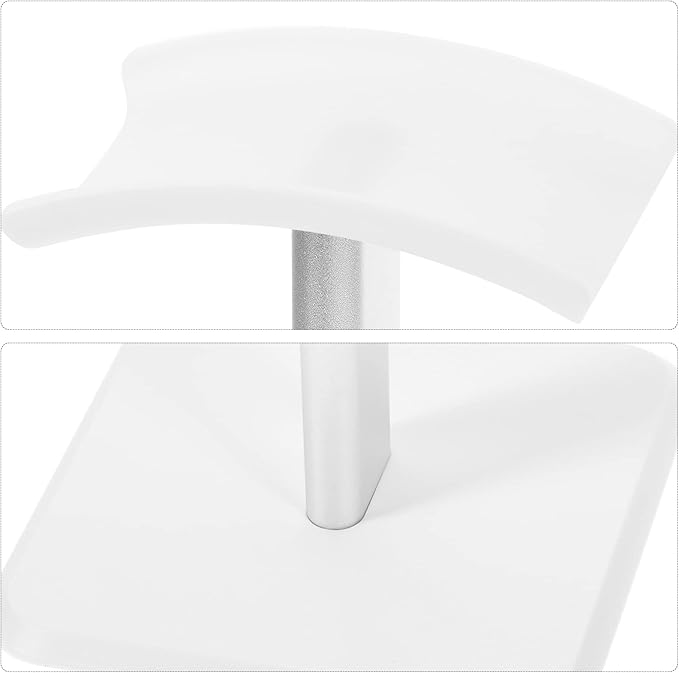Headphone Stand Aluminum Gaming Headset Holder Earphone Hanger Desk Headset Mount Rack for Home and Office Display White