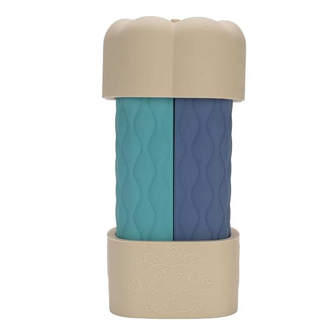 4 in 1 Portable Travel Bottles Set, Leak Proof Silicone Wide Mouth Containers, Brown Series - Durable Silicone Material, Leakproof Design, Ideal for Outdoor Travel (Creamy White Series)