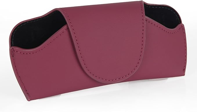 Magnetic Sunglass Holder for Car Visor Clip, Visor Accessories Eyeglasses Holder, Leather Glasses Storage Case