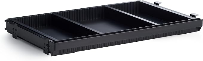 Perfect POSTURE Plastic Standing Desk Drawer – Under Desk Organzier and Storage with Dividers for Height Adjustable Desks – Black (13.25" x 23.5")