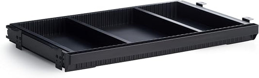 Perfect POSTURE Plastic Standing Desk Drawer – Under Desk Organzier and Storage with Dividers for Height Adjustable Desks – Black (13.25" x 23.5")
