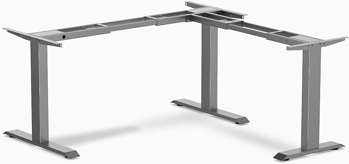 Desky Zero Fixed L-Shape Desk Frame ??Heavy-Duty Steel, Matte Black Finish, Supports Up to 440 lbs, Tool-Free Assembly, Adjustable Corner Configuration for Home & Office Setups