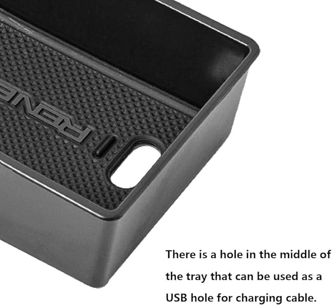 EDBETOS Center Console Organizer Tray Compatible with Jeep Renegade Accessories 2015-2019 2020 2021 2022 2023 Armrest Glove Box Secondary Storage (Black Trim)