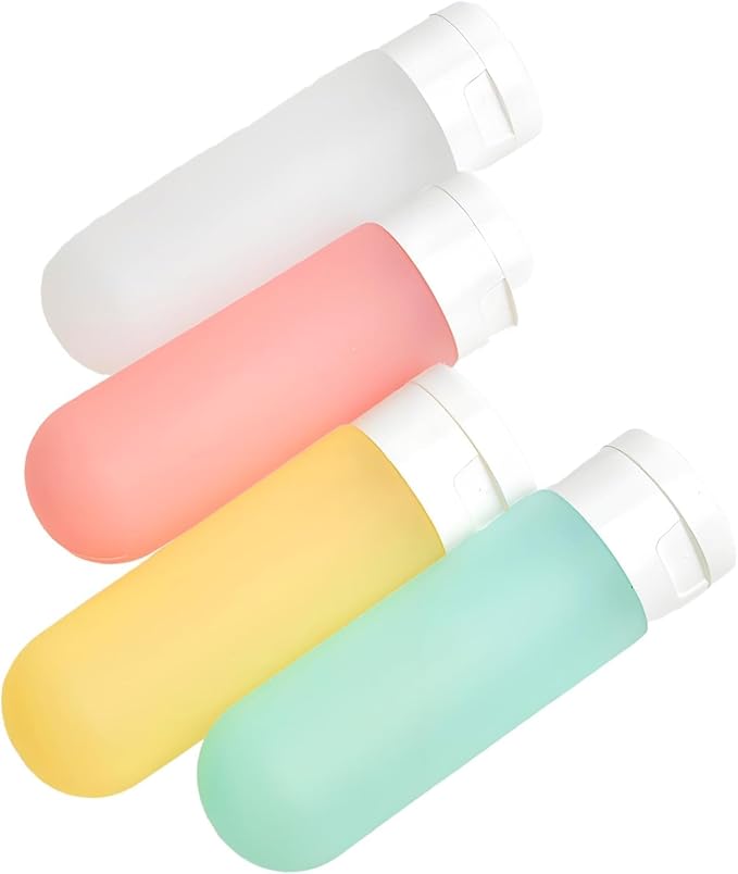Travel Bottles for Toiletries【Original Patented】, Leak Proof Travel Size Containers, Silicone Shampoo and Conditioner Bottles, 4 Pack Travel Size Bottles