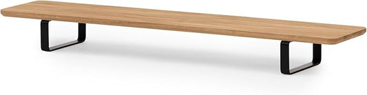 Oakywood Dual Monitor Stand - Handmade in EU - Natural Wood Monitor Stand Riser - Laptop Accessories ??220 lbs (100 kg) Capacity - 41.3"x9" (105x23 cm) ??100% Natural Oakwood