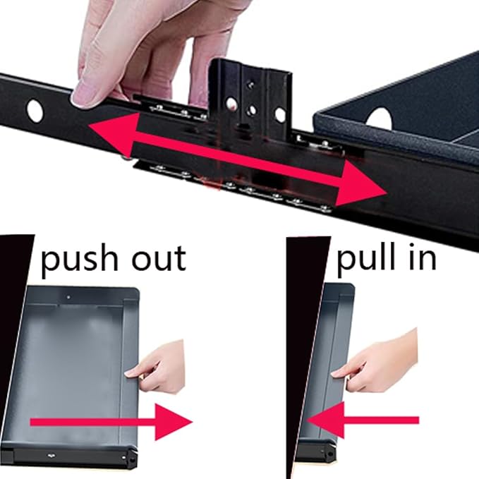 Keyboard Tray Under Desk Heavy-Duty Metal Slide-Out Platform Drawer Tray (White)
