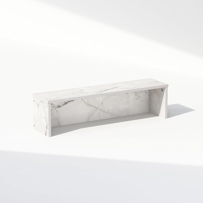 Furinno Classic Desk Organizers and Accessories, 23-Inch Desk Organizer, Desktop Organizer, for Office Supplier, Office Desk Accessories, Marble White