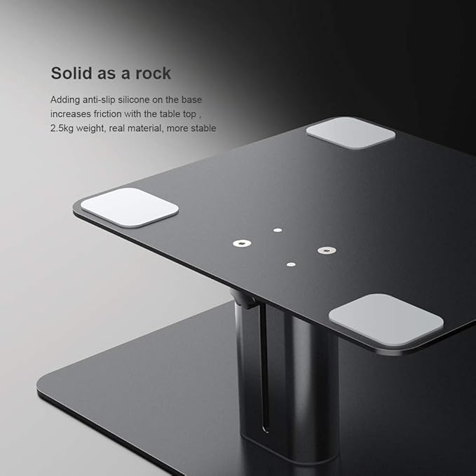 Nillkin Monitor Stand for Desk, Adjustable Height Computer Monitor Stand, Ergonomic Aluminum Computer Stand for Desktop Monitor, iMac, Studio Display XDR, Dell, HP, Lenovo, Other Screen Display, Black