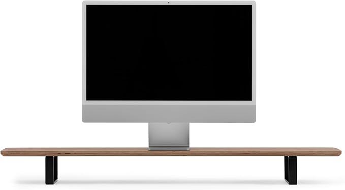 Oakywood Dual Monitor Stand - Handmade in EU - Natural Wood Monitor Stand Riser - Laptop Accessories ??220 lbs (100 kg) Capacity - 41.3"x9" (105x23 cm) ??100% Natural Walnut Veneer