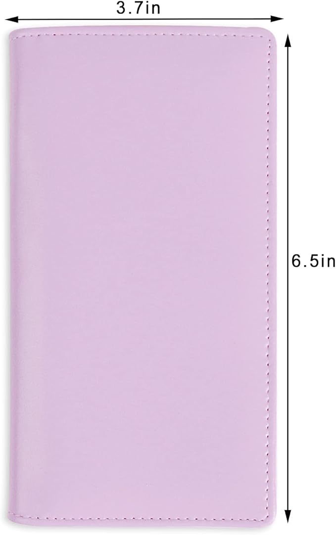 Sanlykate Leather Checkbook Cover for Men and Women, Check Book Case Card Holder with Free Divider, Standard Register Duplicate Checks with pen inserts