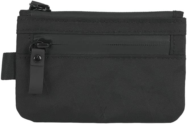 ALPAKA Zip Pouch Black X-Pac- RFID-Blocking Small Cash and Card Zip Wallet with Carbon Neutral, Weatherproof Fabrics, YKK Zipper, EDC Pouch for Men Travel