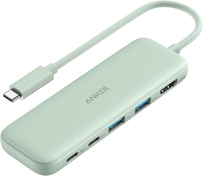 Anker USB C Hub, 5-in-1 USBC to HDMI Hub with 4K Display, 5Gbps USB-C and 2 5Gbps USB-A Data Ports for MacBook Pro, MacBook Air, Dell XPS, Lenovo Thinkpad, HP Laptops and More (Green)