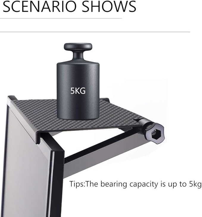 13 Inch Adjustable Screen Top Shelf Organizer for TV Computer Monitor Flat Screen, Large TV Mount Top Shelf Used to Place Soundbar Cable Box Speakers Apple TV Play-Station Camera Frames Remote