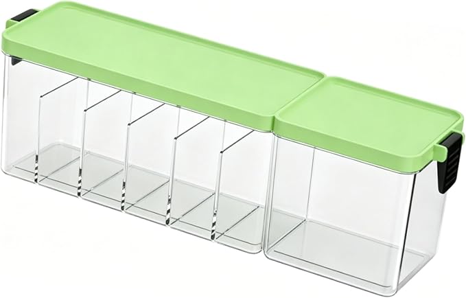 POCREATION Cable Organizer Box, Travel Cord Portable Cord Electronic Accessory Organizer with Multiple Compartments Cover for Chargers Cables USB Driv (Green)