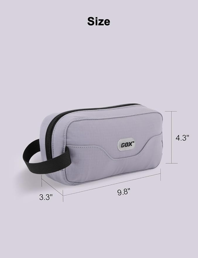 GOX Small Travel Toiletry Bag, Dopp Kit Case For Men, Multifunction Cosmetics Organizer Pouch (Lavender Purple)