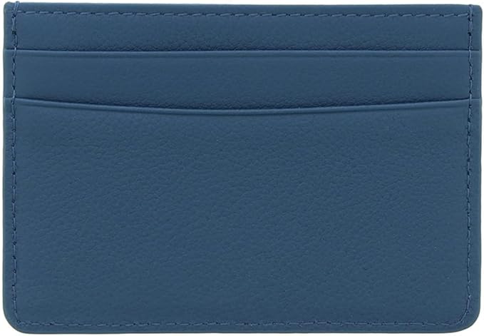 Slim Minimalist Front Pocket RFID Blocking Leather Wallets for Men and Women - Admiral Blue