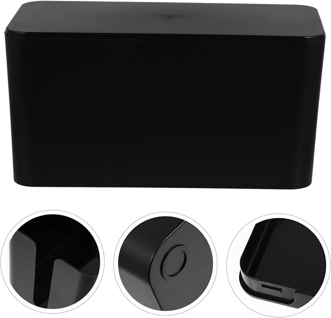 NUOBESTY 1pc Home Cable Organizer Box Opening Design Removable Cover and Smooth Corners for Cord Management Home Office and Hotel Settings