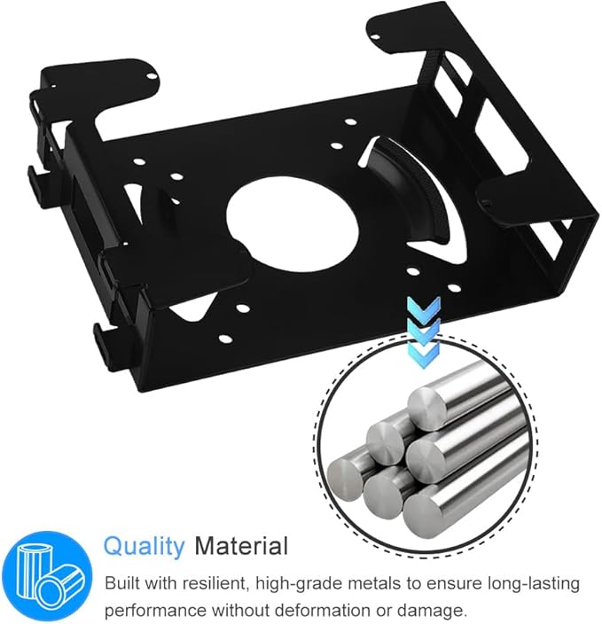 IFCASE Metal Mount for HP 805/800/705 EliteDesk, 600/405/400 ProDesk Desktop Mini PC VESA Adapter, Monitor Arm, Under Desk, Wall Mount (Black)