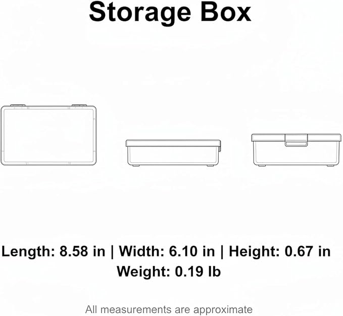 Storage Box, Transparent Stackable PP Plastic Container with Lid for Desktop Organization of Stationery and Documents (1 PC)