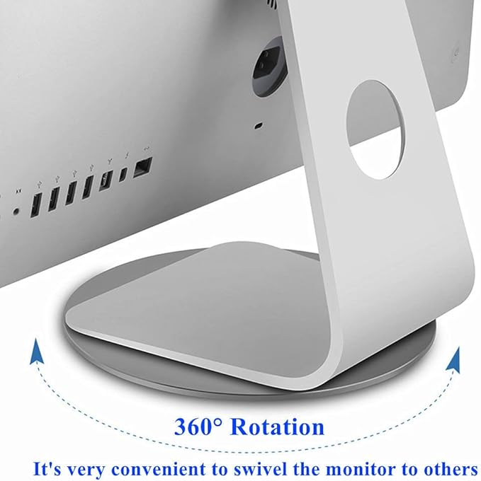 Aluminum 360° Rotation Monitor Swivel Base Computer Screen Monitor Turntable Stand Flat Panel TV Rotating Mat for iMac Laptop Potted Plants Arts Crafts Products Display Stand